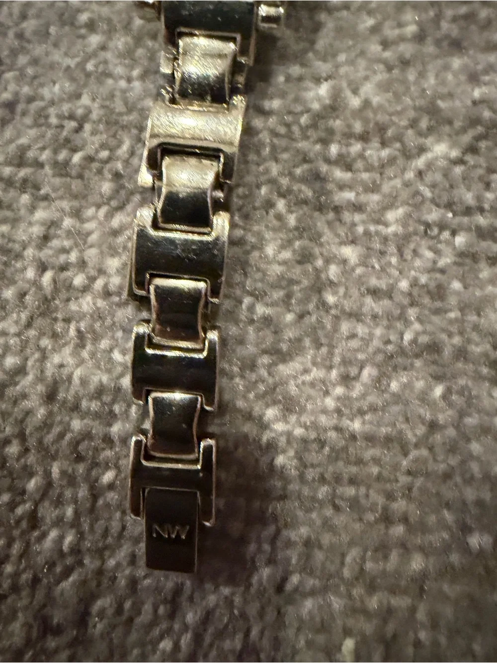 Nine West Silver-Tone Rectangular Bracelet Watch - Silver